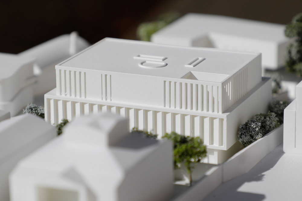 White 3d Printed DA Model for Woollahra Council at 1:200 for Stafford