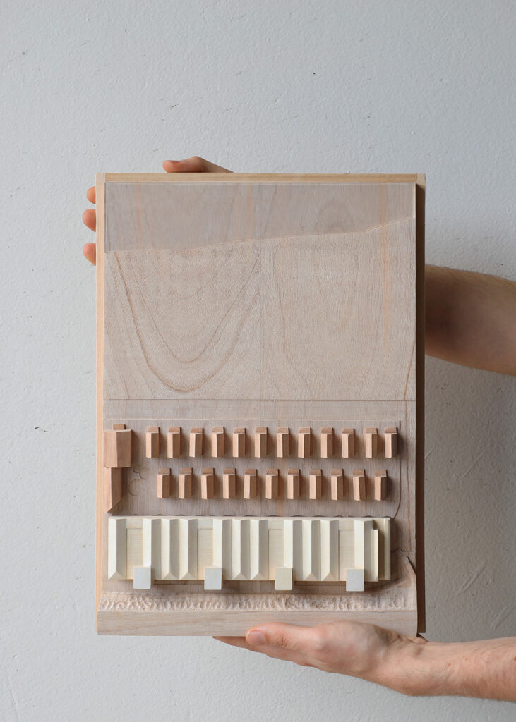 Timber Presentation Model for Eoahghan Lewis Architects at 1:500