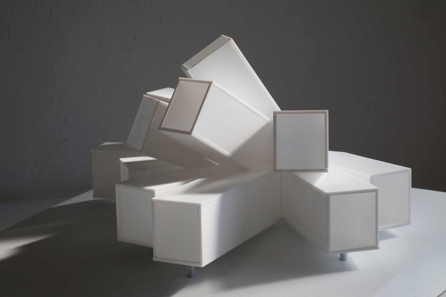 White architectural model exhibition