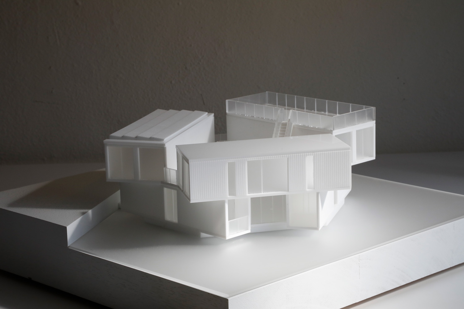White architectural model exhibition