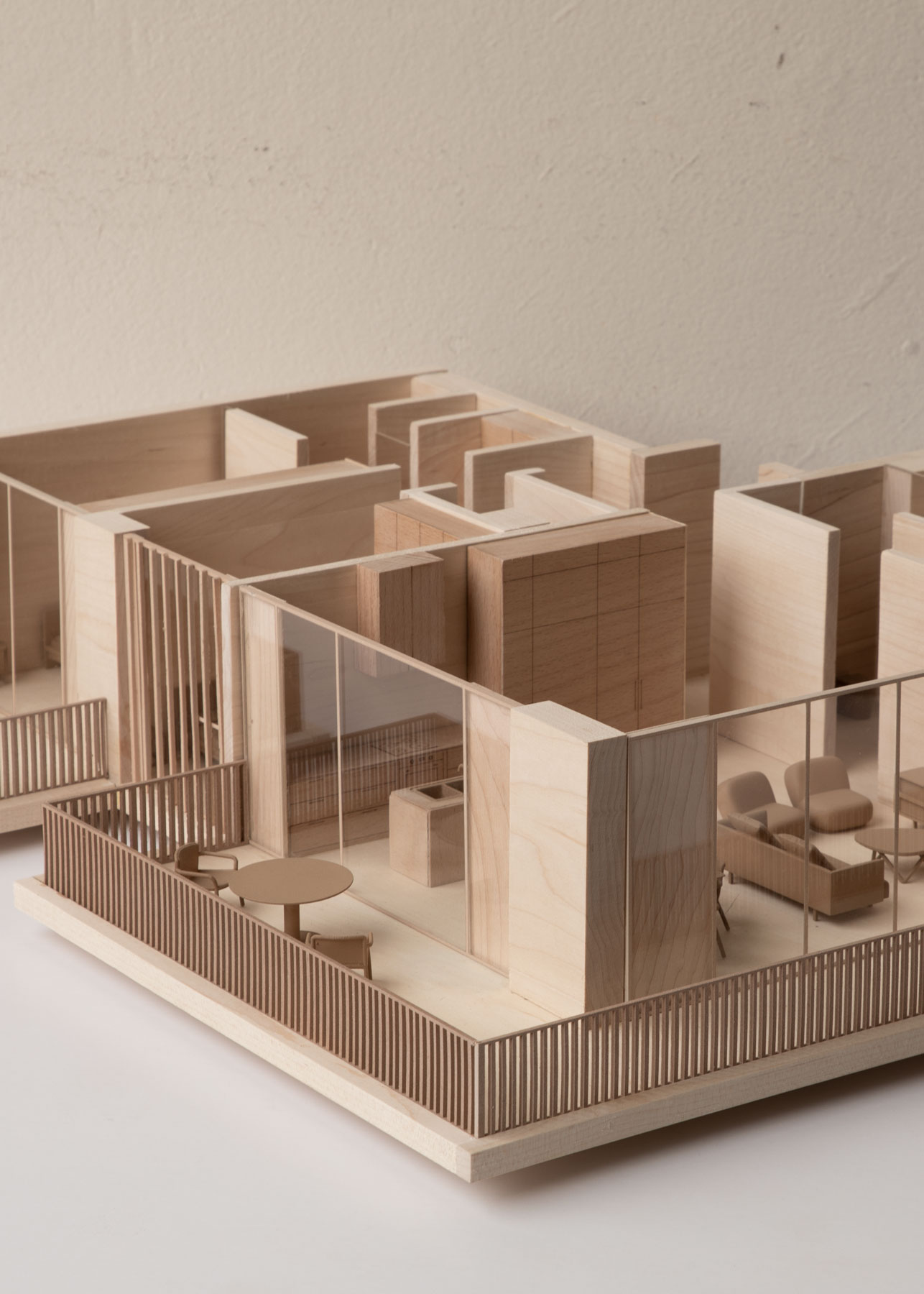 Timber Apartment Models help future buyers understand floor plans